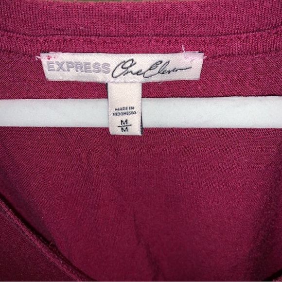Express One Eleven - size medium - wine color lounge top - Picture 2 of 4